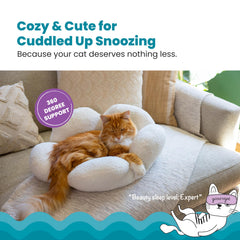 Catstages Purrfect Petals bord releve 360 pour un cocon securise.