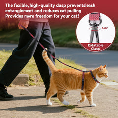 Cattooll harnais-chat anneau en acier pour fixation fiable.