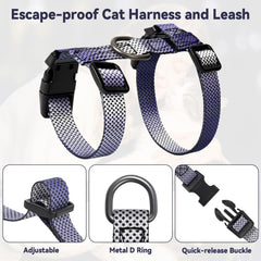 Harnais Cattooll léger en nylon doux et respirant.