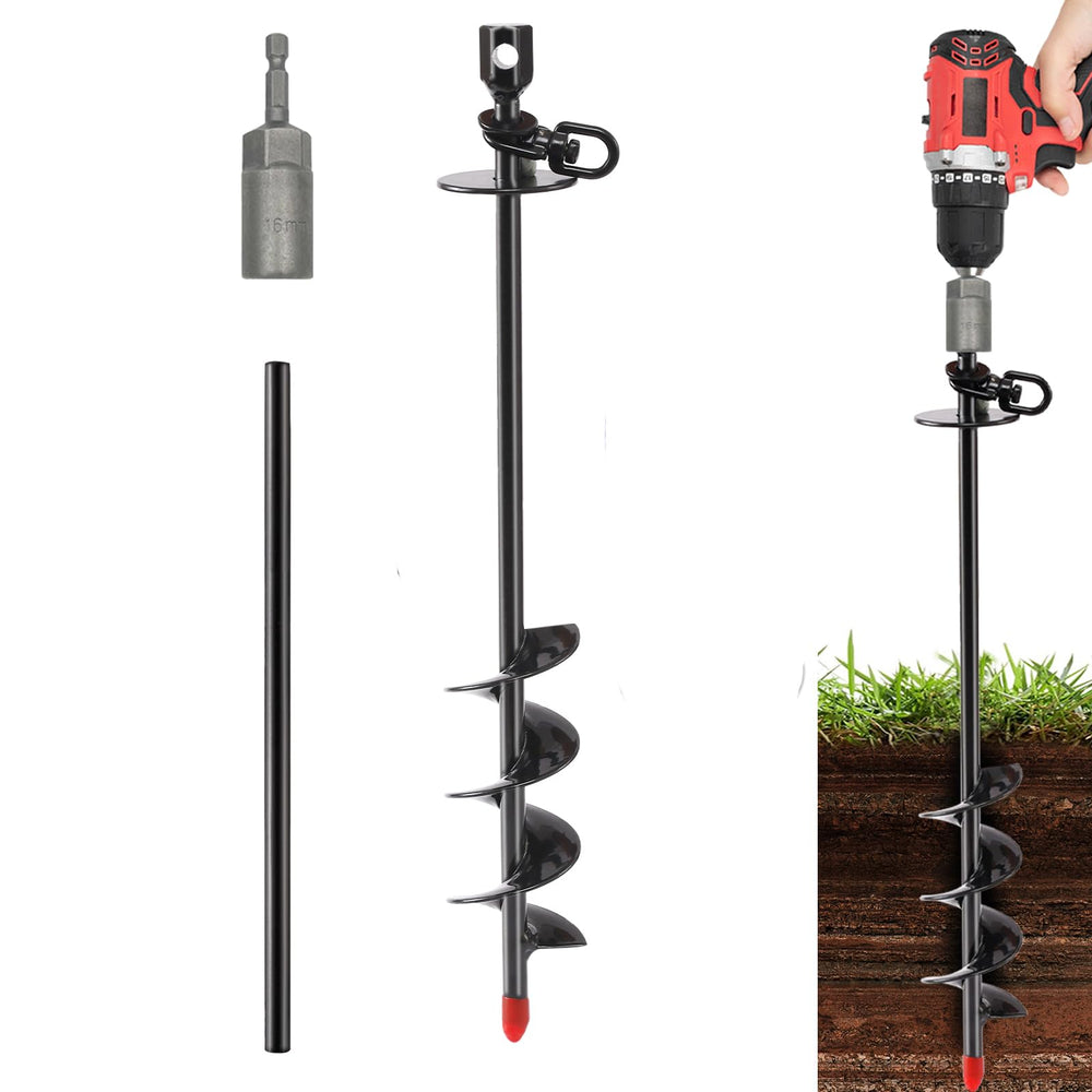 Piquet spiral de 14,8 po de cawhulf, robuste pour l'extérieur.