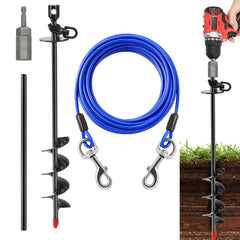CAWHULF piquet d'attache spiral pour chien, stabilité en extérieur.