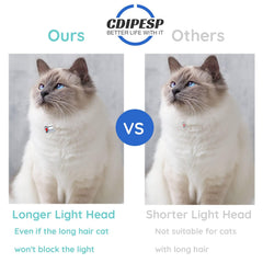 Cdipesp collier laser chat, distance ajustable, faisceau adapté à la taille du chat.