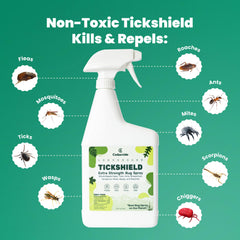 Pulvérisateur pratique de Cedarcide Tickshield pour une application facile.