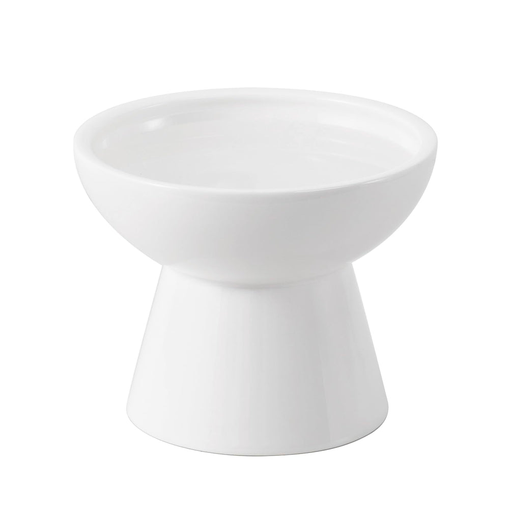 CEE FU bol chat surélevé en céramique blanc, favorise une posture naturelle.