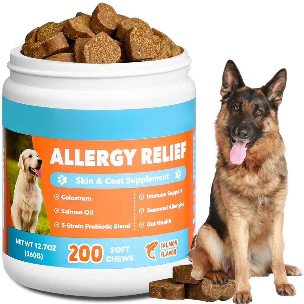 CeliAeh Dog Allergy Chews — bouteille pratique facilitant l'administration quotidienne et le soutien immunitaire