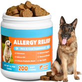 CeliAeh Dog Allergy Chews — bouteille pratique facilitant l'administration quotidienne et le soutien immunitaire