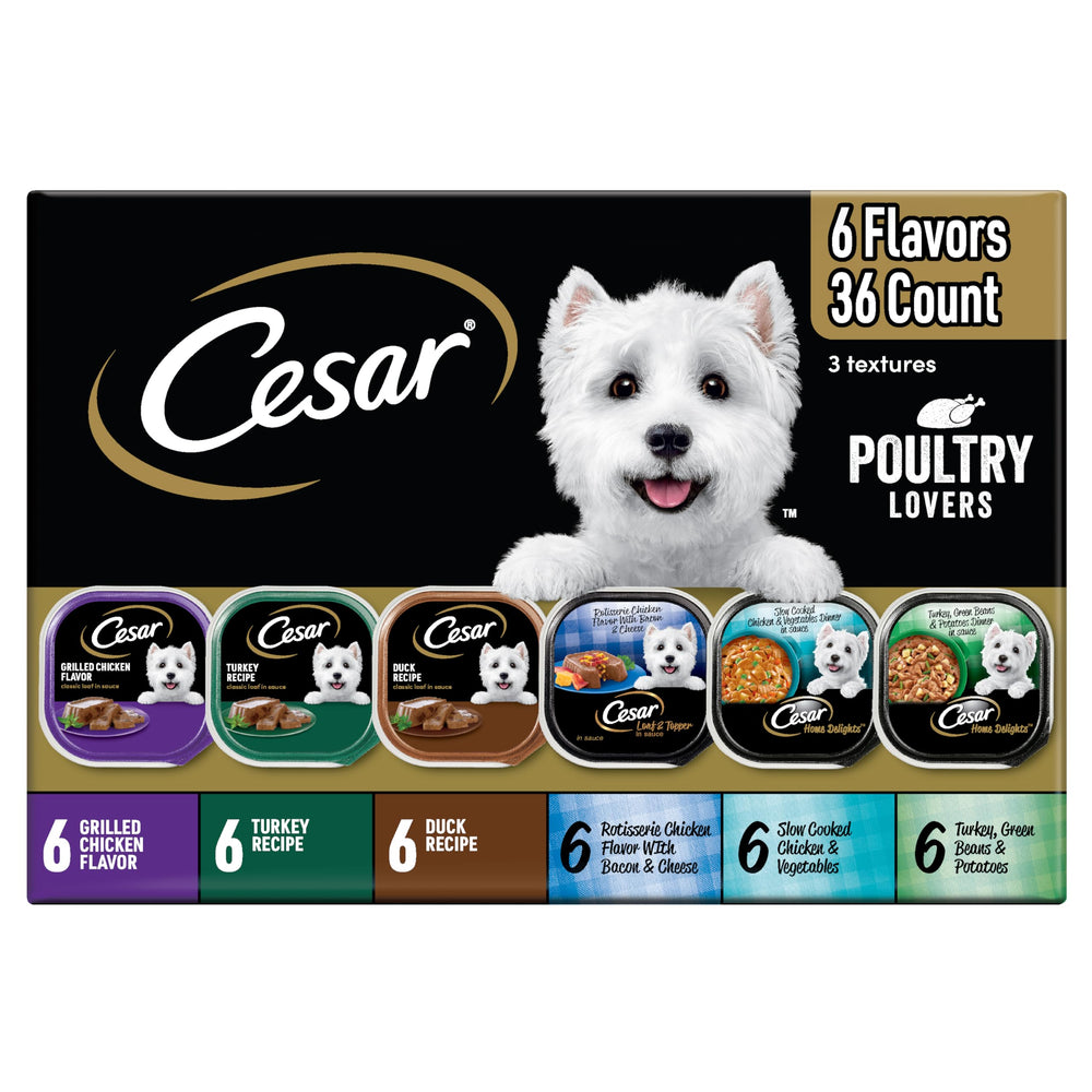 Cesar Classic Loaf en Sauce poulet, barquette à ouverture facile montrée en lumière naturelle