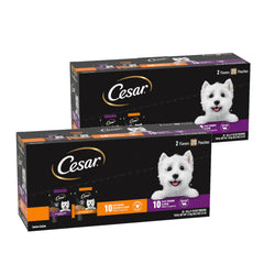 Cesar Filets en Gravy – sachets mini mignon, repas pratique pour chien adulte.