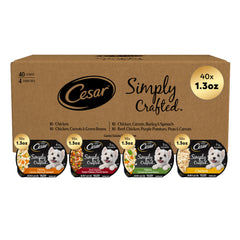 Cesar Garnitures Humides Poulet – rehausse les croquettes avec un goût savoureux.