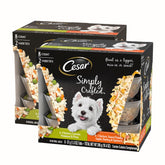 Cesar Simply Crafted Topper poulet et légumes, idéal pour enrichir les repas sur croquettes.