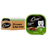 Cesar terrine classique en sauce sur barquette ouverte, repas pratique.