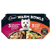 Cesar Warm Bowls – variété poulet et boeuf, repas gourmet pour chien adulte.