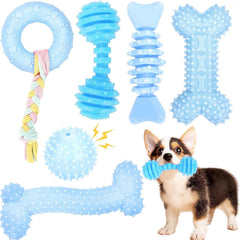 Jouets CGBD pour chiots: 6 formes variées pour stimuler la mastication et le jeu