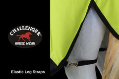 Challenger 1200D couverture cheval impermeable vue arriere, isolation et chaleur.