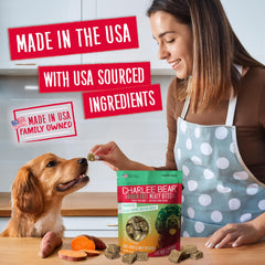 Charlee Bear avec probiotiques pour soutenir la digestion et le bien-être gastrique.