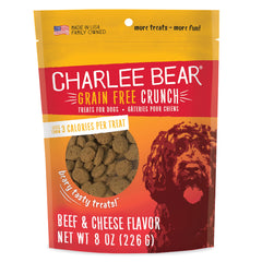 Charlee Bear croquant sans cereales boeuf-fromage, recompense d'entrainement savoureuse.