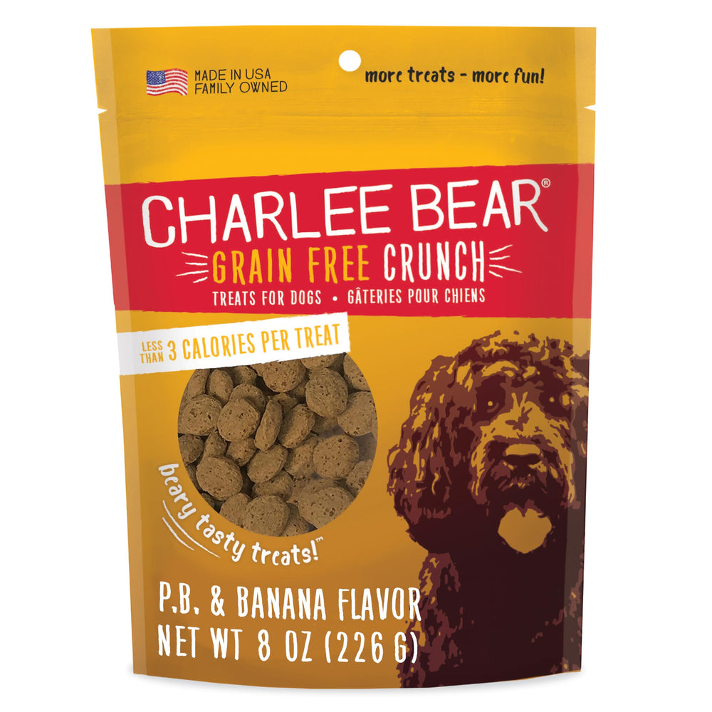 Charlee Bear croquettes sans céréales, texture croustillante idéale pour l'entraînement.