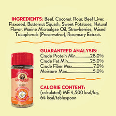 Morceaux boeuf lyophilisés Charlee Bear pour texture et goût.
