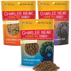 Friandises Charlee Bear croustillantes format mini, idéales pour l'entraînement.