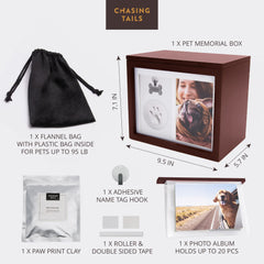Chasing Tails couvercle magnetique securise, facile a refermer.