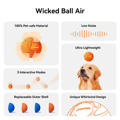 Cheerble Wicked Ball Air movement automatique stimule l'activité canine en intérieur.
