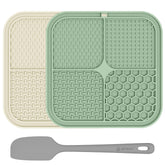 ChefAide tapis à lécher ensemble 2-pack pour chiens et chats, adhérence fiable et textures variées.