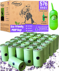 CHEFNENO sacs biodégradables crottes chien avec distributeur, dégradation rapide possible.