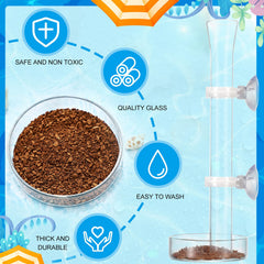 CHENGU bol d'alimentation en verre, 6,5 cm de diamètre, nettoyage rapide.