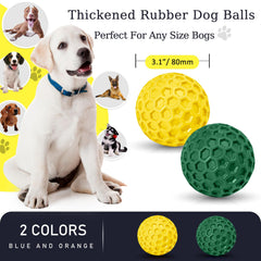 Lot de deux balles CHEODIN durables pour chiens, solution pratique.