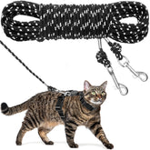 CHERPET laisse-chat-reflechissante 30-pieds: sécurité nocturne lors des sorties.