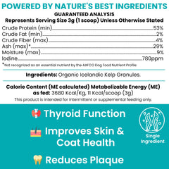 Chew + Heal Labs doseur 5cc — poudre algue marine chien, pratique pour les repas
