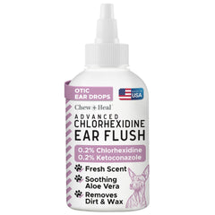 Chew + Heal Labs nettoyeur oreilles chien — bouteille 4oz pour propreté en douceur