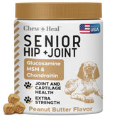 Chew Heal Labs Senior : bouchées douces pour soutenir la mobilité des hanches et des articulations.