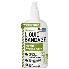 Chew + Heal Labs spray acide hypochloreux pour chiens, flacon 8oz prêt à l'emploi