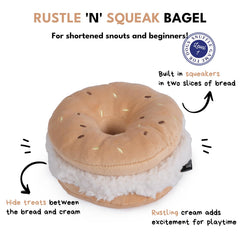 CHEWFFON design peluche bagel, compagnon idéal pour des câlins et jeux