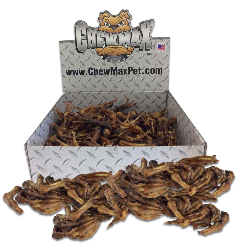 Chewmax pattes de canard 3 livres : emballage pratique et friandise nutritive pour chien.