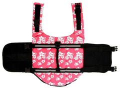 Gilet ChezAbbey avec poignée et bandes réfléchissantes, visibilité accrue sur l’eau.