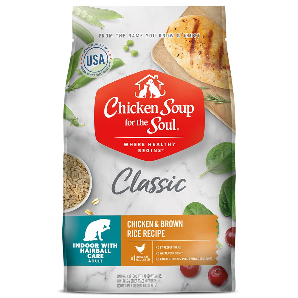 Chat intérieur Chicken Soup for the Soul, premier ingrédient poulet réel, nutrition riche.