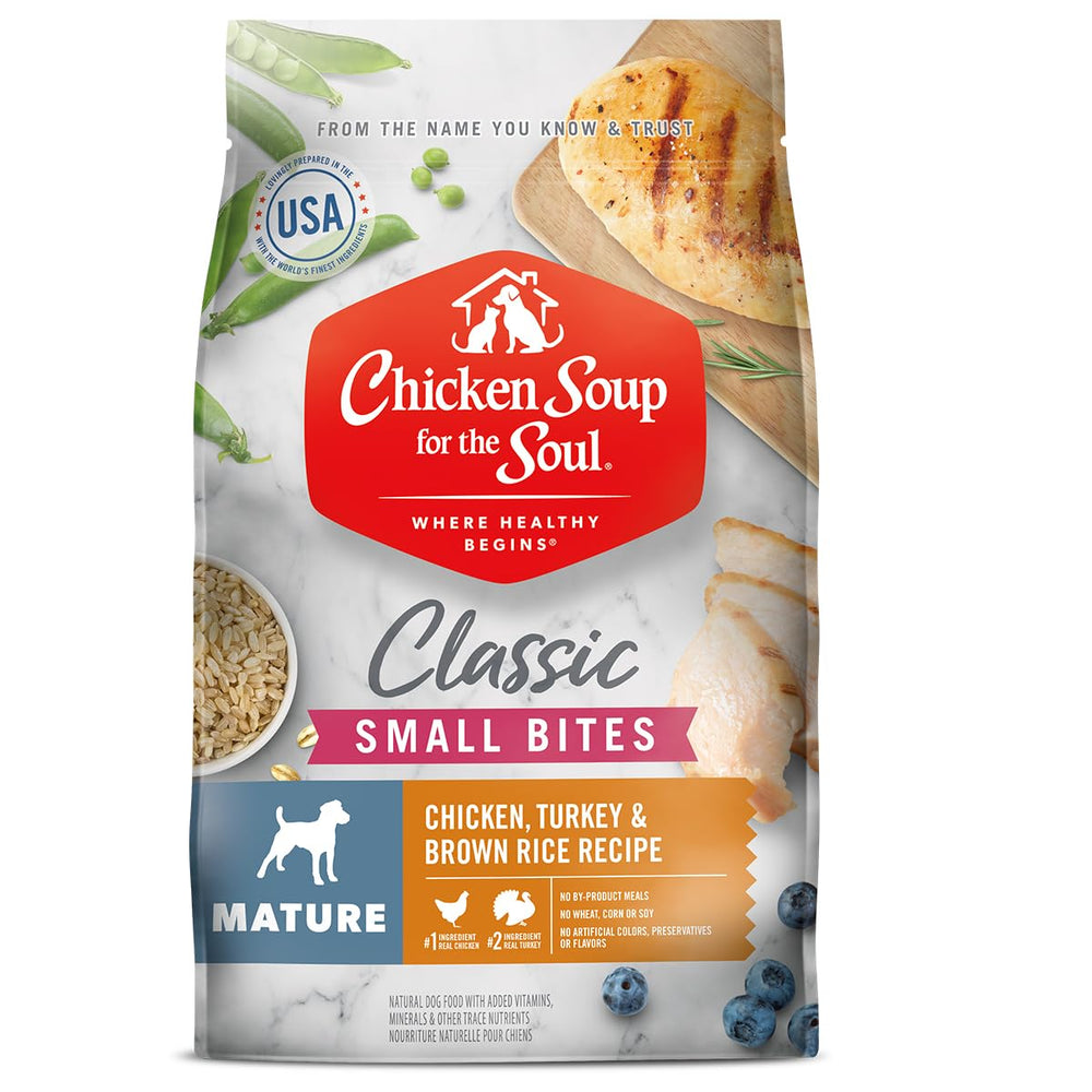 Chicken Soup for the Soul – croquettes petites bouchées senior pour chien, repas équilibré et facile à servir.