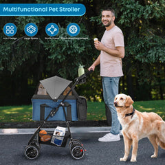 Poussette Chihuahua avec roues 360 pour une maniabilite facile