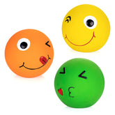 CHIWAVA balle latex sifflement visage heureux, idéal pour le jeu et le rappel.