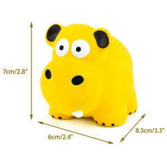 CHIWAVA hippopotame en latex sifflement, coloris vert, attire l’attention lors du jeu.