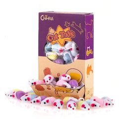 CHIWAVA souris interactives 1,8 pouces avec pelage doux pour prise facile.