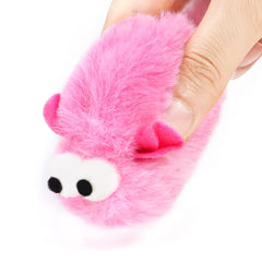 CHIWAVA souris peluche 15po sans clochette noir, option silencieuse.