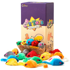 CHIWAVA souris-poilue-clochette-interieure, outil sonore pour attirer l'attention du chat pendant le jeu.