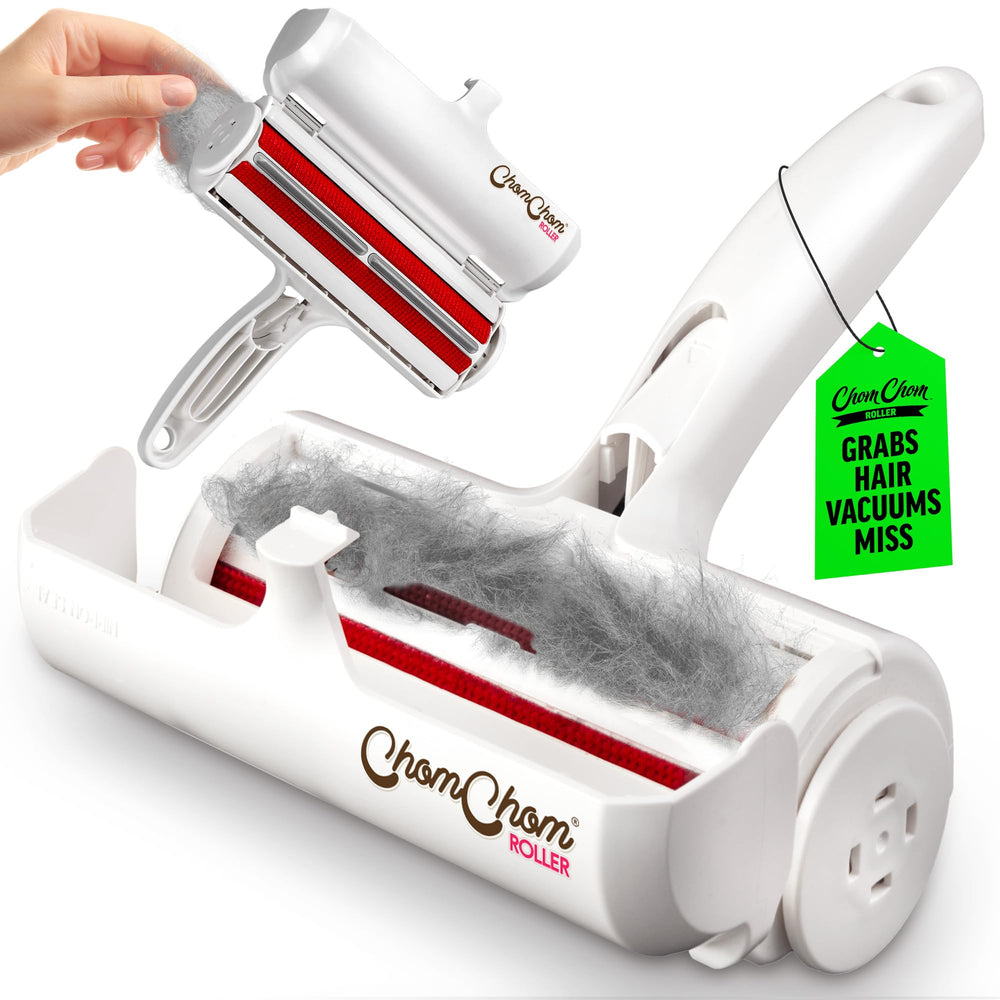ChomChom Roller élimine les poils sur les meubles pour un salon plus net.
