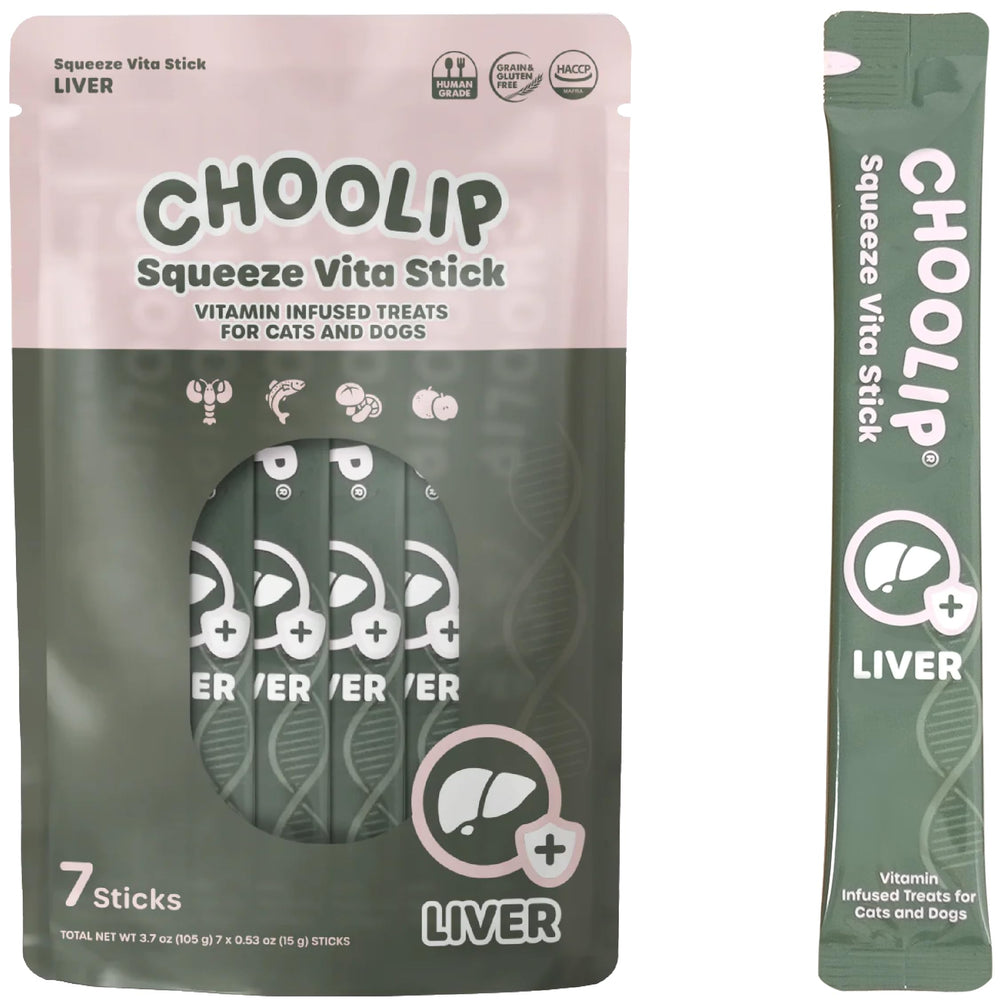Choolip Squeeze Vita Stick: pâte crèmeuse saumon-homard, facile à nourrir au quotidien pour chiens et chats.