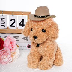 Choyaxo chapeau cowboy pour animal khaki grand, robuste et décoratif pour cosplay.