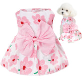 Robe florale choyaxo pour chien — vue avant, légère et confortable pour l'été.