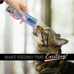 CHRONOS Fussie-Cat-Puree tubes ouverts montrant texture crémeuse, pratique